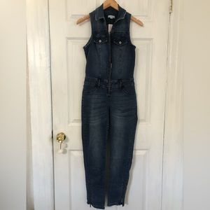 New York and company denim jumpsuit